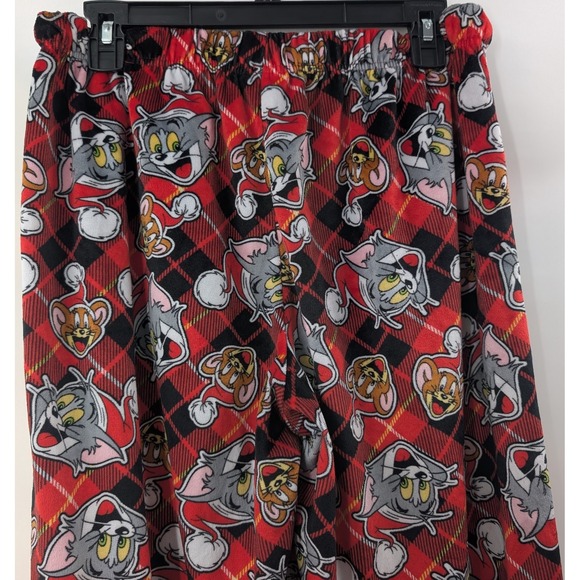 Tom And Jerry Pajama Pants Women's Large Red Santa Hat Christmas Rare - Picture 7 of 9